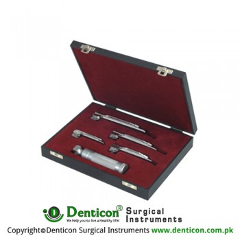 Apollo™ Standard Miller Laryngoscope Set With Battery Handle Ref:- AN-290-01 and Blades Ref:- AN-110-01 to AN-110-04 Stainless Steel,